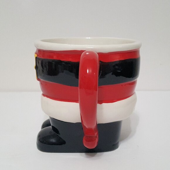 NEW RARE Boston Warehouse Christmas Santa Claus Pants Mug 18 OZ Stoneware - Picture 2 of 6